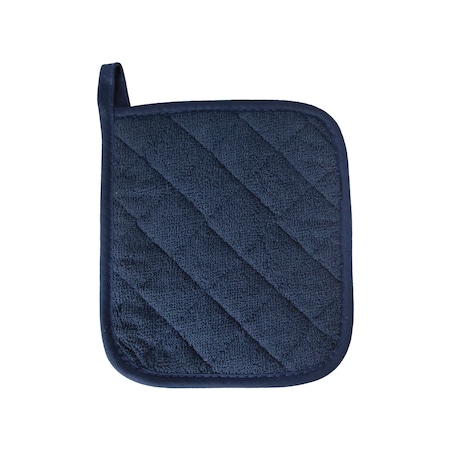 RITZ Value Basics Solid Quilted 100% Cotton Terry Pot Holder British Navy 9653126